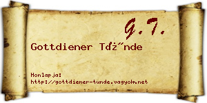 Gottdiener Tünde névjegykártya