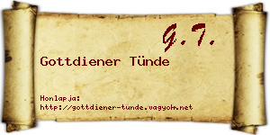 Gottdiener Tünde névjegykártya